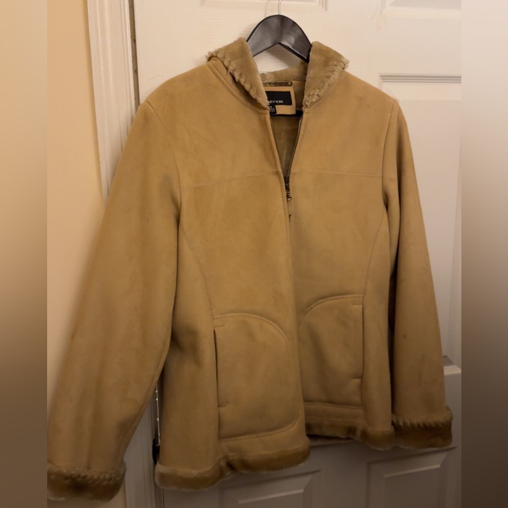 Jones New York Beige Shearling Jacket